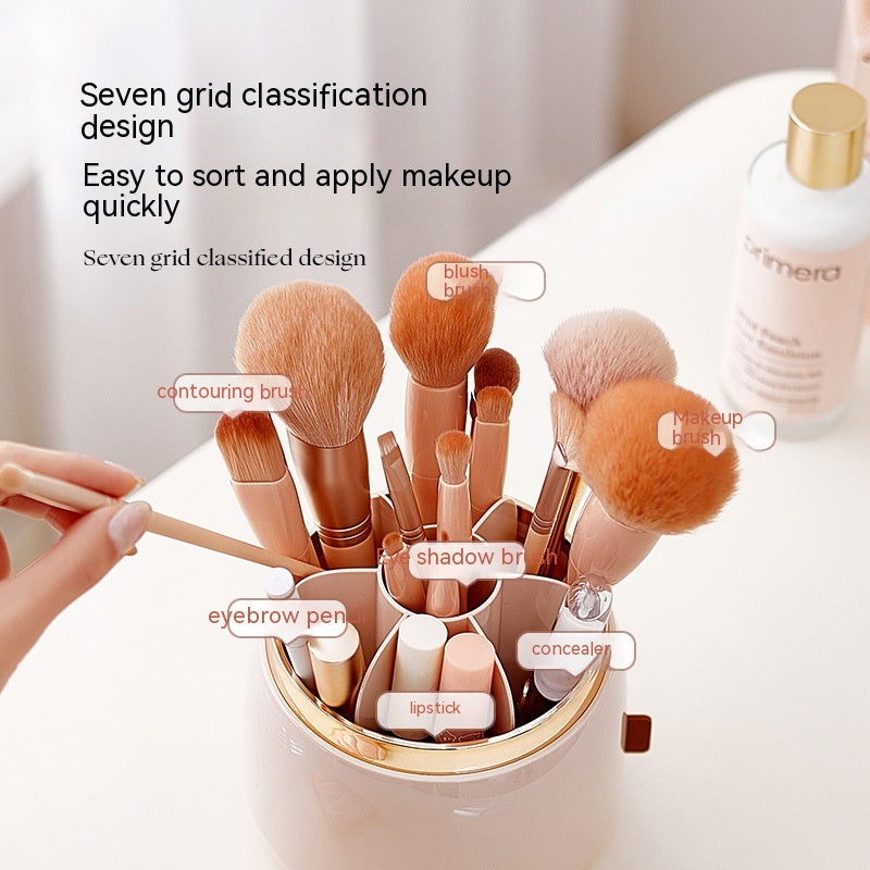 Rotating Makeup Brush Storage